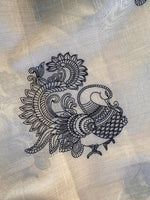 Thumbnail for Mameraa Sarees White Heritage With A Royal Touch Tussar Silk Saree-White - Dista