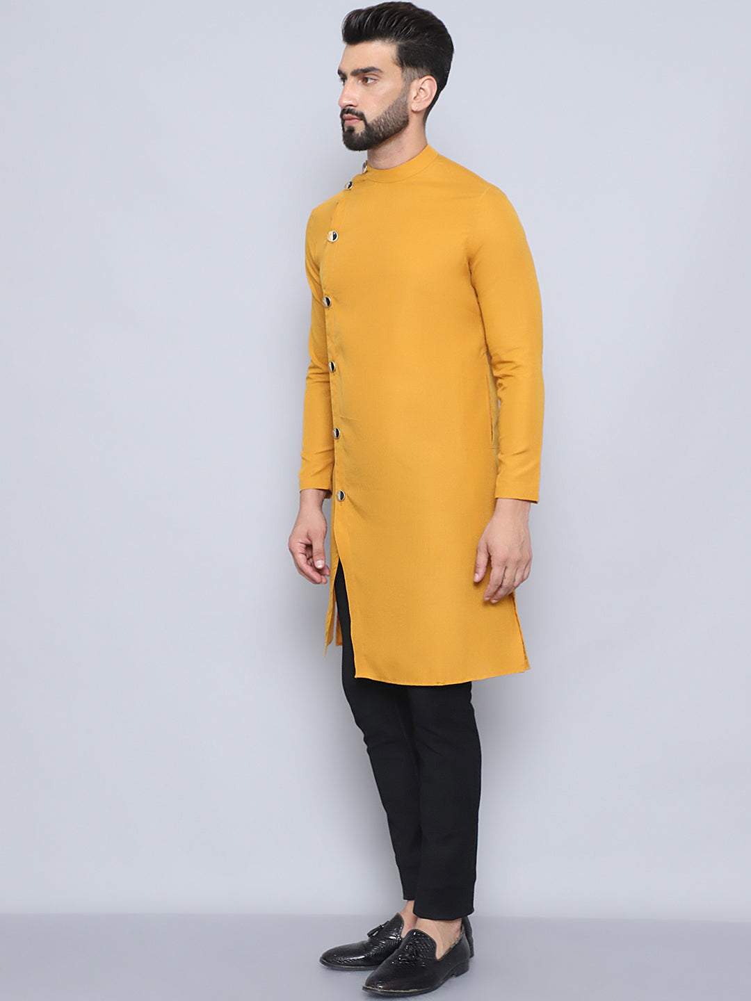 Even Apparels Men's Pure Cotton Yellow Sherwani Kurta - Distacart