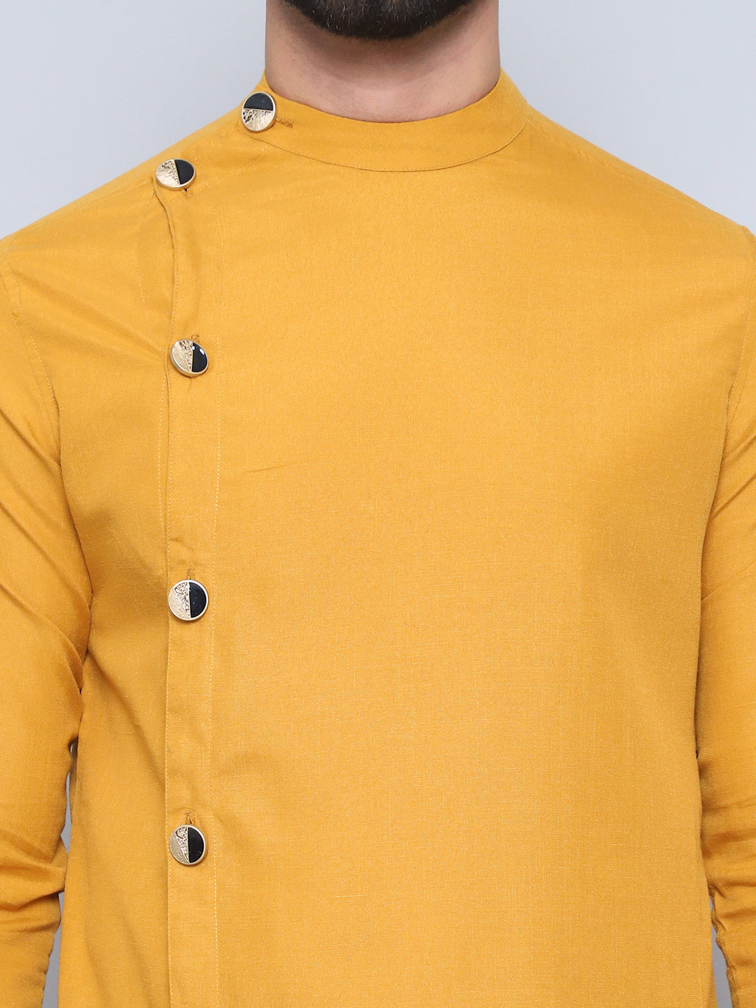 Even Apparels Men's Pure Cotton Yellow Sherwani Kurta - Distacart