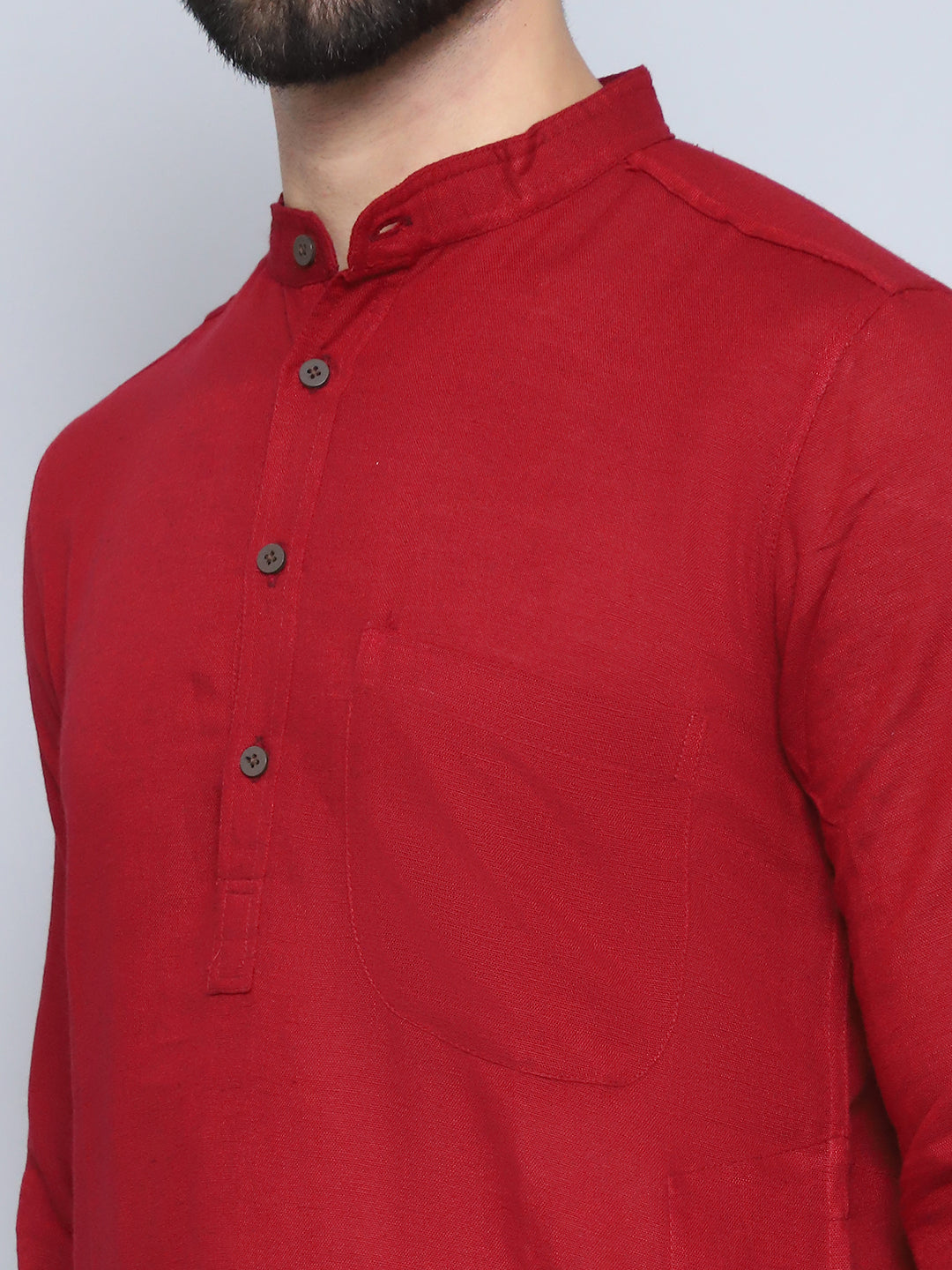 Even Apparels Men's Pure Cotton Maroon Kurta - Distacart