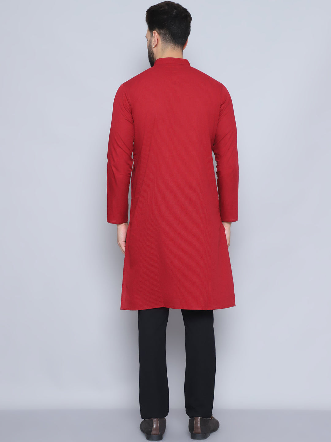Even Apparels Men's Pure Cotton Maroon Kurta - Distacart