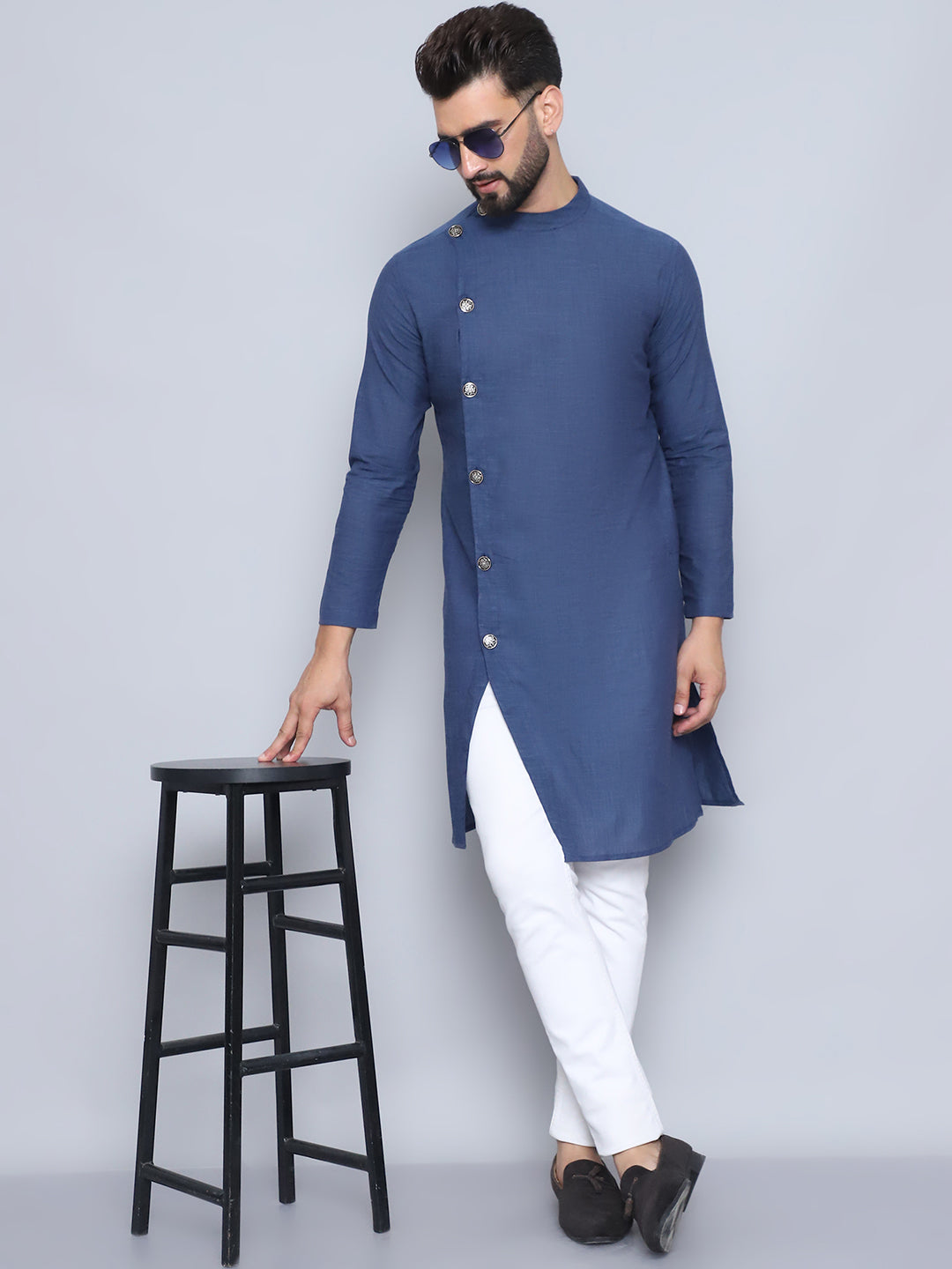 Even Apparels Men's Pure Cotton Grey Sherwani Kurta - Distacart