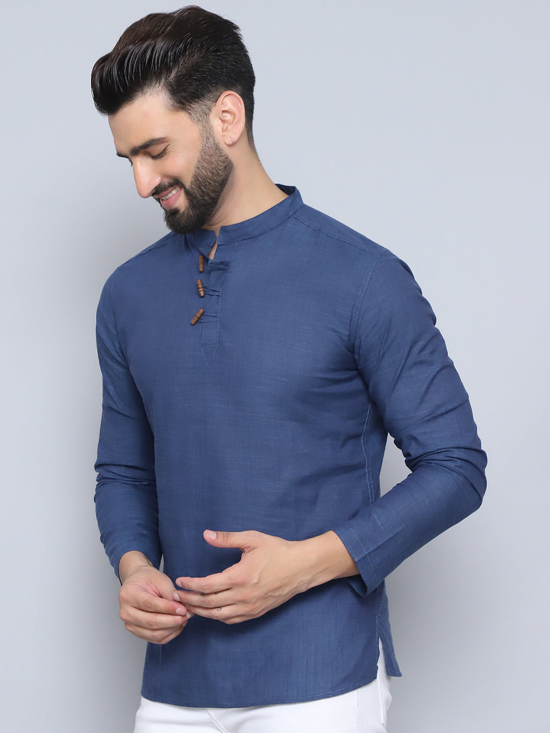 Even Apparels Men's Loop Wooden Button Kurta - Distacart