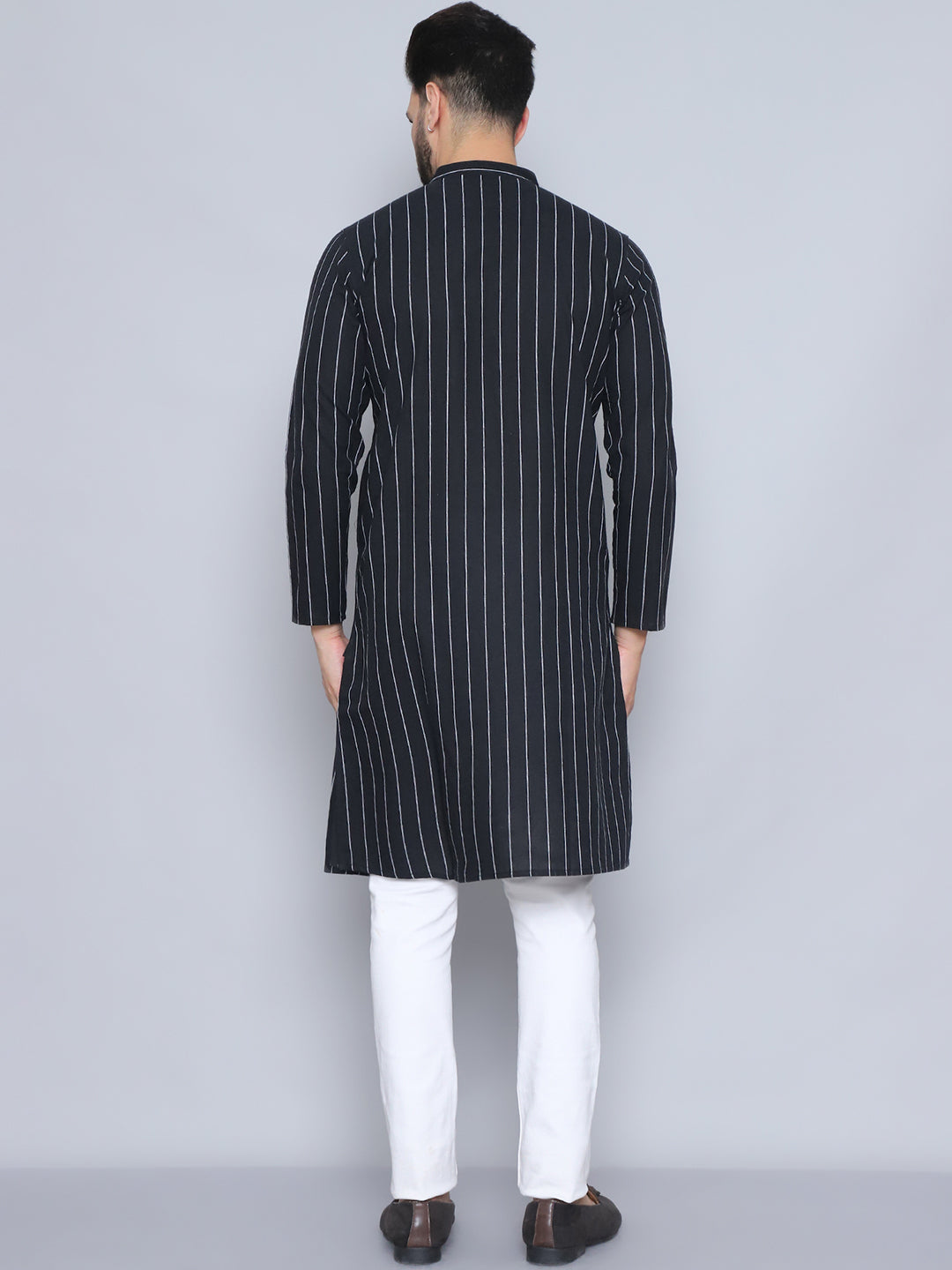 Even Apparels Men's Pure Cotton Black Kurta - Distacart