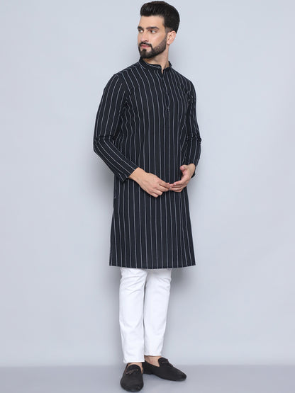 Even Apparels Men's Pure Cotton Black Kurta - Distacart