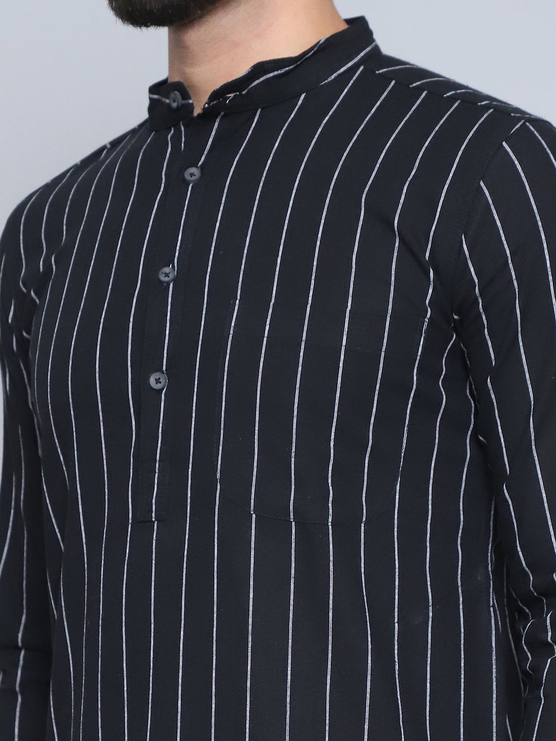 Even Apparels Men's Pure Cotton Black Kurta - Distacart
