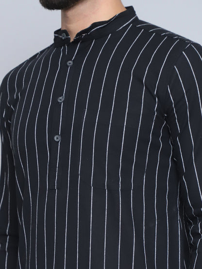 Even Apparels Men's Pure Cotton Black Kurta - Distacart