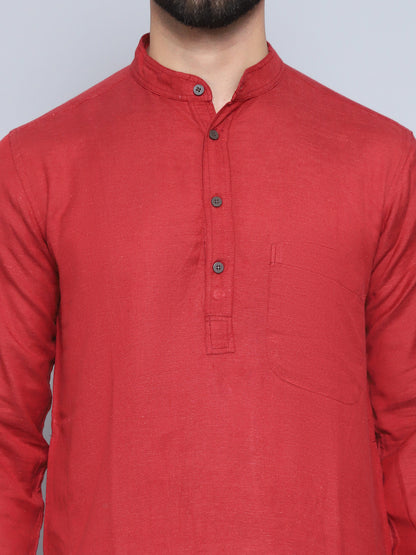Even Apparels Men's Pure Cotton Rust Kurta - Distacart