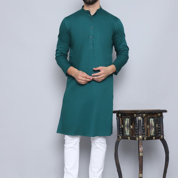 Even Apparels Men's Pure Cotton Green Kurta - Distacart