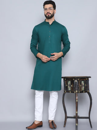 Even Apparels Men's Pure Cotton Green Kurta - Distacart
