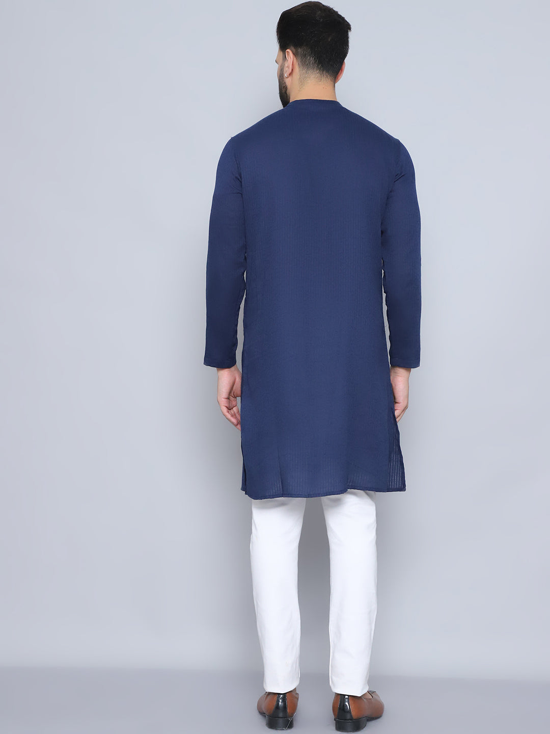 Even Apparels Men's Pure Cotton Blue Sherwani Kurta - Distacart