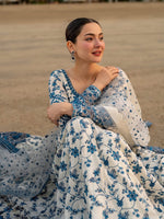 Thumbnail for Yash Enterprise White Georgette Party Wear Embroidery Suit Set - Distacart