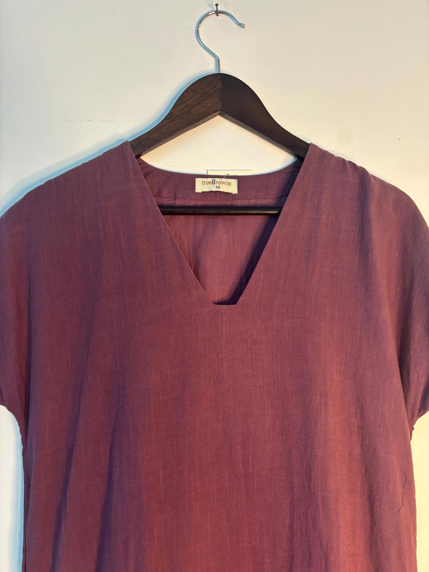 trueBrowns Purple Gauze Dress - Distacart