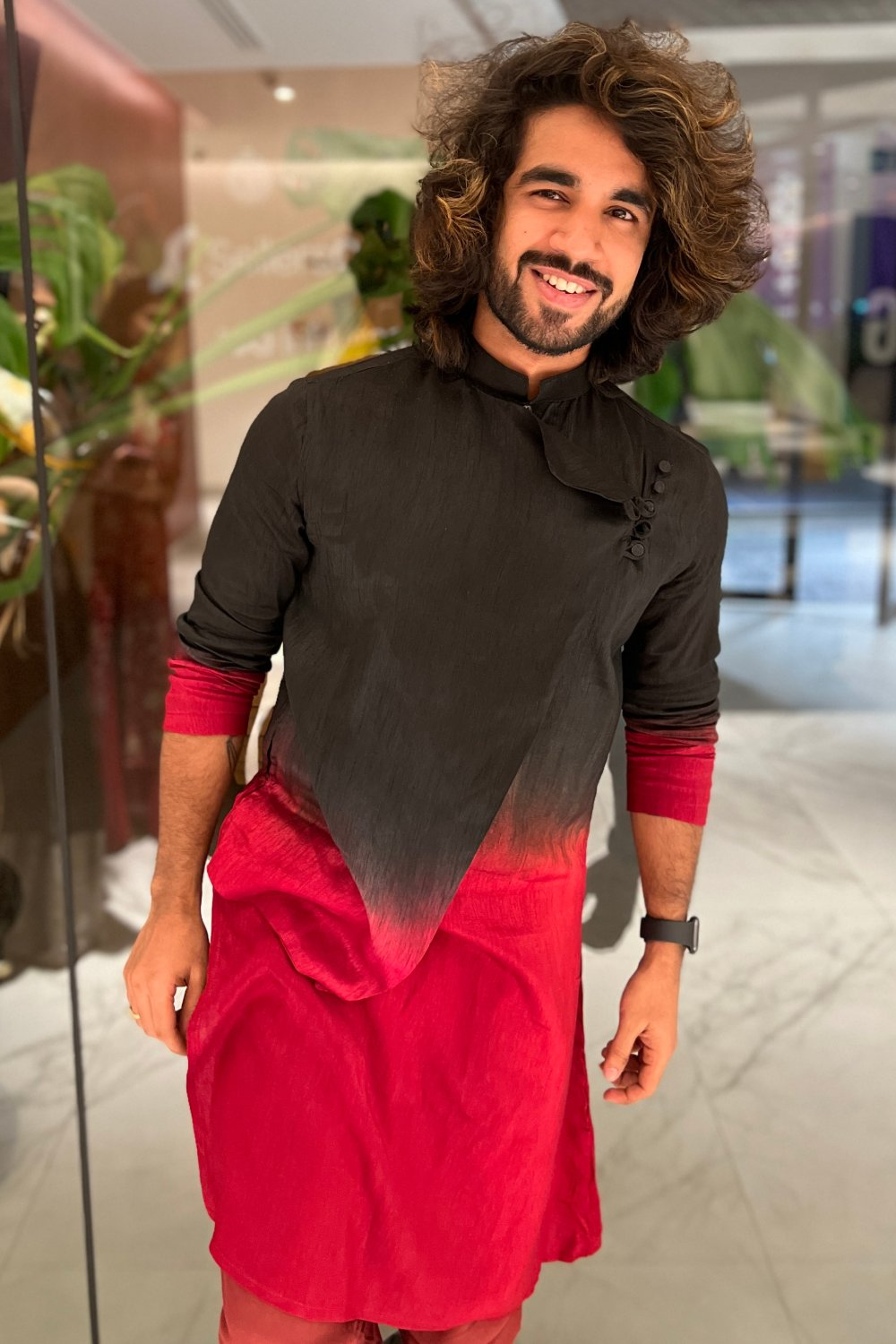 Pattern Ombre Kurta by Hilo Design - Distacart