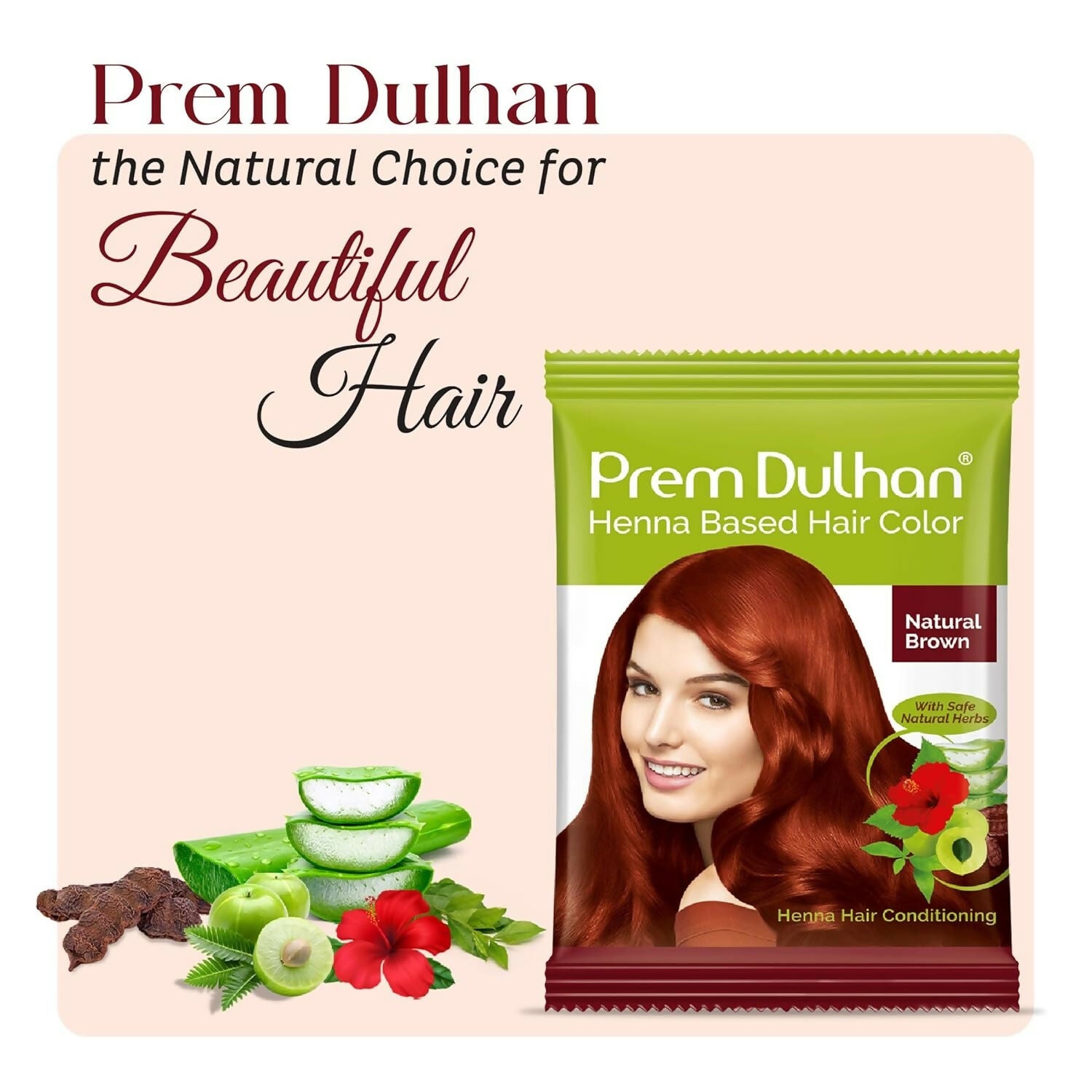 Prem Dulhan Natural Brown Henna Based Hair Color - Distacart