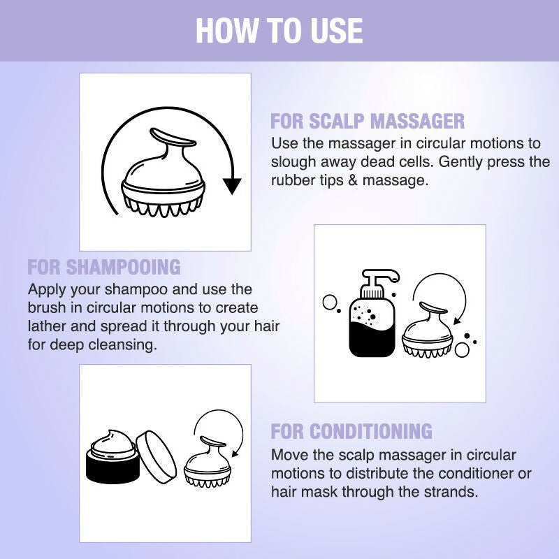 Nykaa Naturals Scalp Massager Brush For Blood Circulation & Natural Hair Growth - Lavender - Distacart