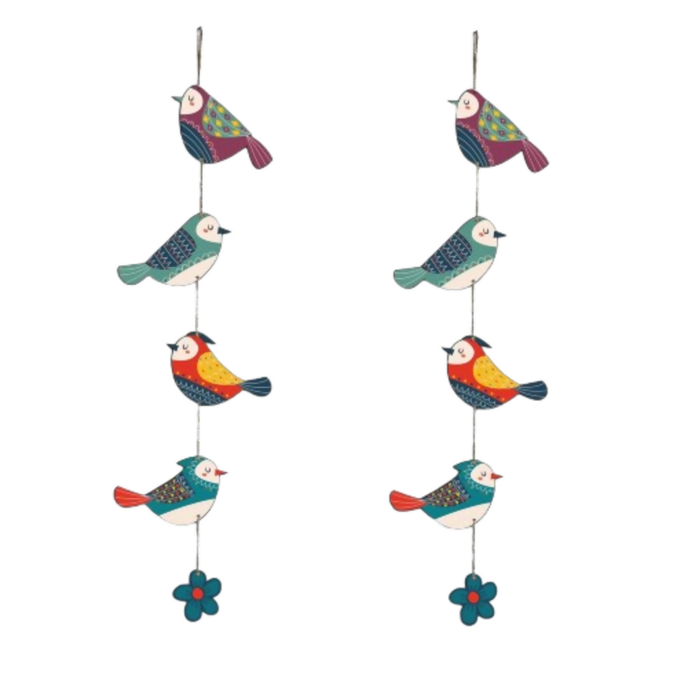 Artvibes Colorful Birds Decorative MDF Wooden Wall Art - Dista