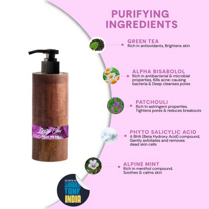 Mintree Certified Organic & Vegan Crystal Clear Anti-Acne Face Wash - Distacart