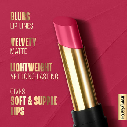 Lakme Absolute Beyond Matte Lipstick - 201 Pink Power - Distacart