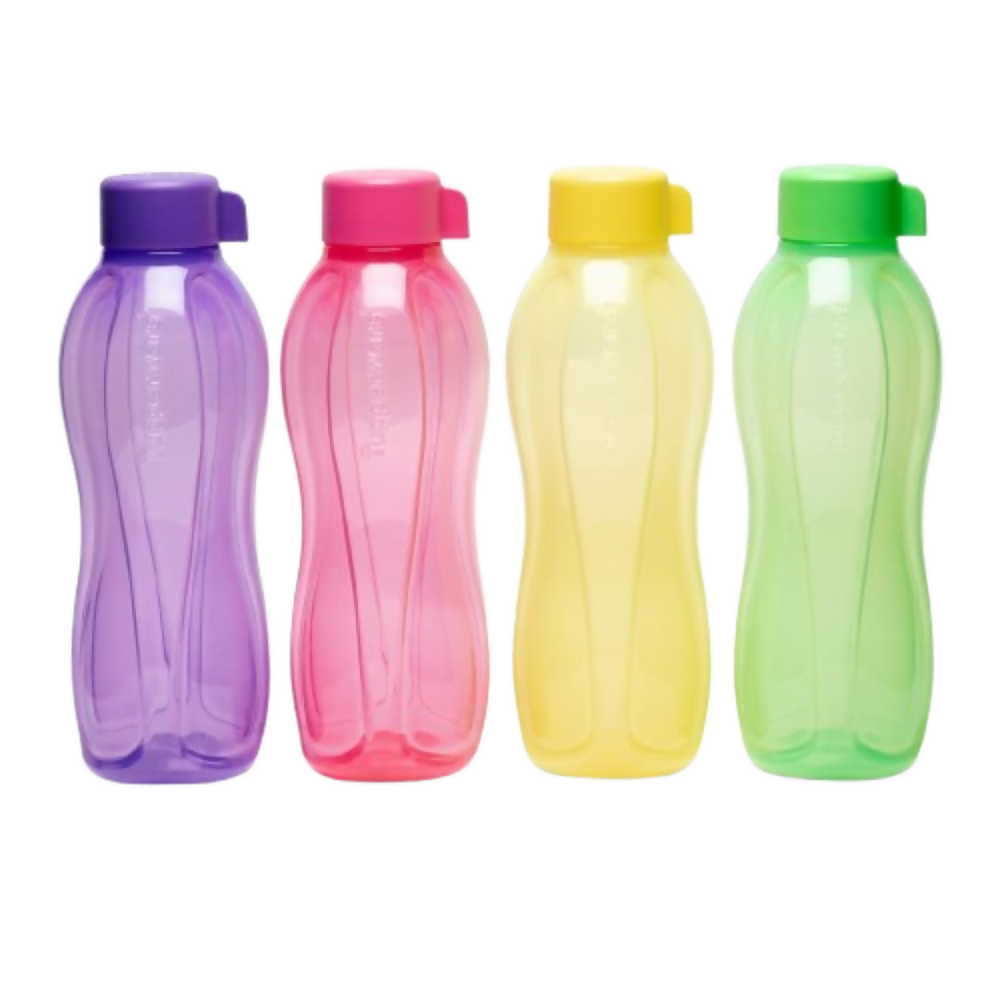 Tupperware Aquasafe Plastic Bottle - Pink, Green, Yellow, Purple - Dista