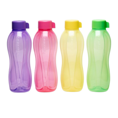 Tupperware Aquasafe Plastic Bottle - Pink, Green, Yellow, Purple - Dista