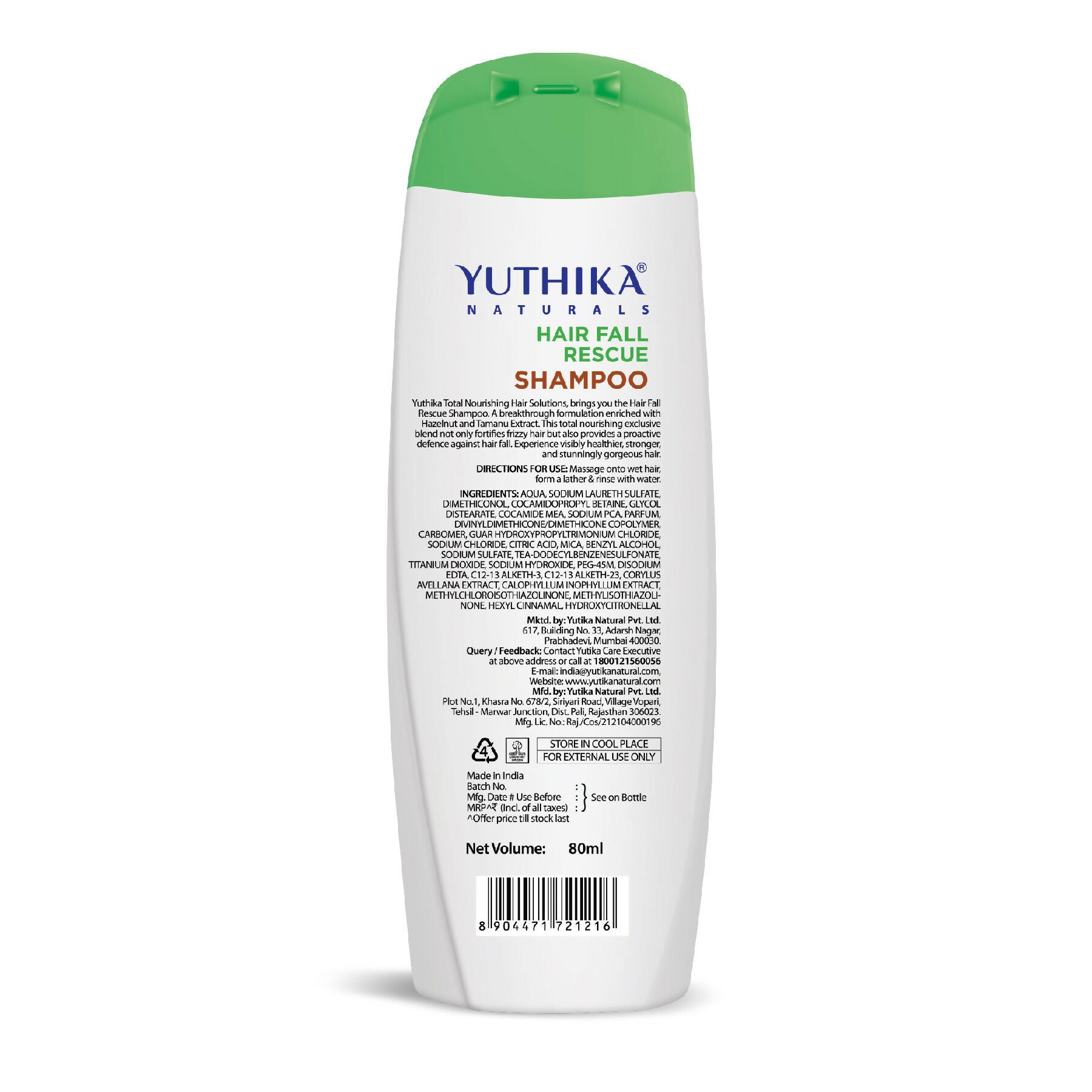 Yuthika Hair Fall Rescue Shampoo For Women & Men - Distacart