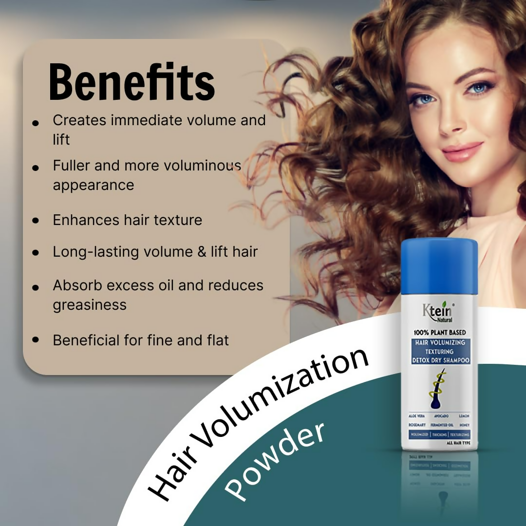Ktein Natural 100% Plant Based Volumizing &Texturing Hair Detox Dry Shampoo Powder - Distacart