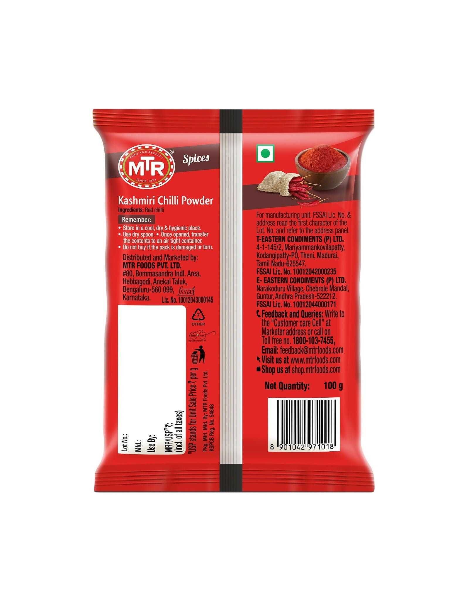 MTR Kashmiri Chilli Powder - Distacart