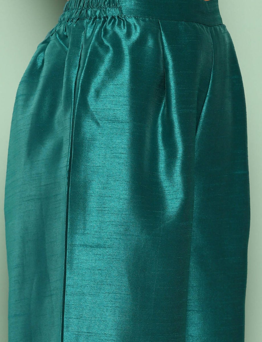 Ahalyaa Women's Traditional Wear Co-ods - Green - Distacart