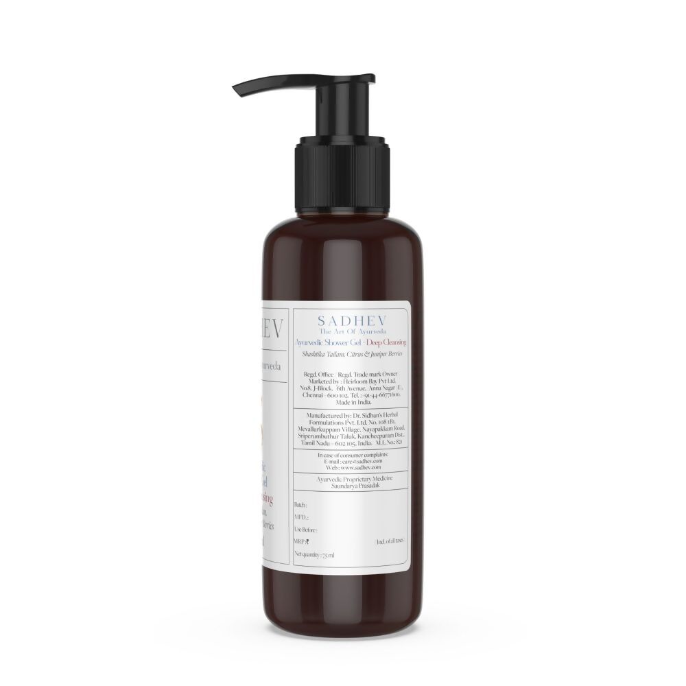 Sadhev Ayurvedic Shower Gel Deep Cleansing - Distacart