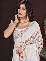 Thumbnail for Mitera Floral Printed Pure Georgette Saree - Distacart