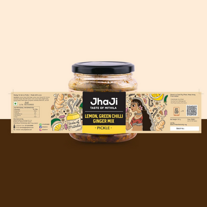 Jhaji Store Lemon, Ginger & Green Chilli Pickle - Distacart