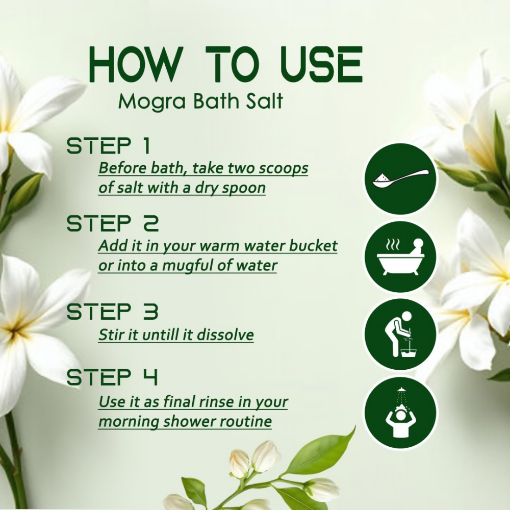 VedicAyurveda Mogra Bath Salt - Dista