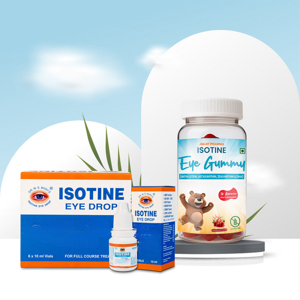 Jagat Pharma Isotine Eye Gummy (Kids) + Isotine Plain Combo: Daily Care for Healthy Eyes - Distacart