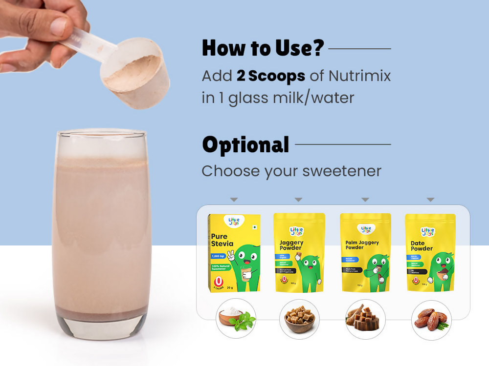 Little Joys Nutrimix Nutrition Powder (7-12 Yr) Chocolate Flavour No White Sugar