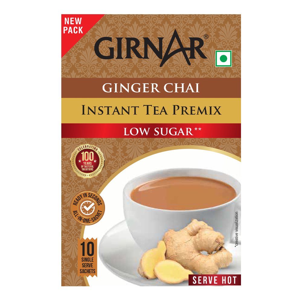Girnar Instant Tea Premix With Ginger (Low Sugar) - Distacart