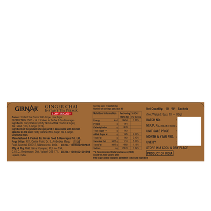 Girnar Instant Tea Premix With Ginger (Low Sugar) - Distacart