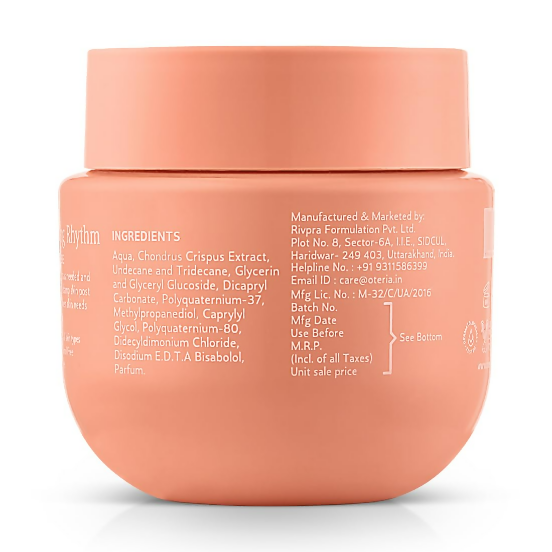 Oteria Premium Hydrating Body Yogurt Infused With Red Algae Extract Gel For Summer Moisturizer & Beauty Essential - Distacart
