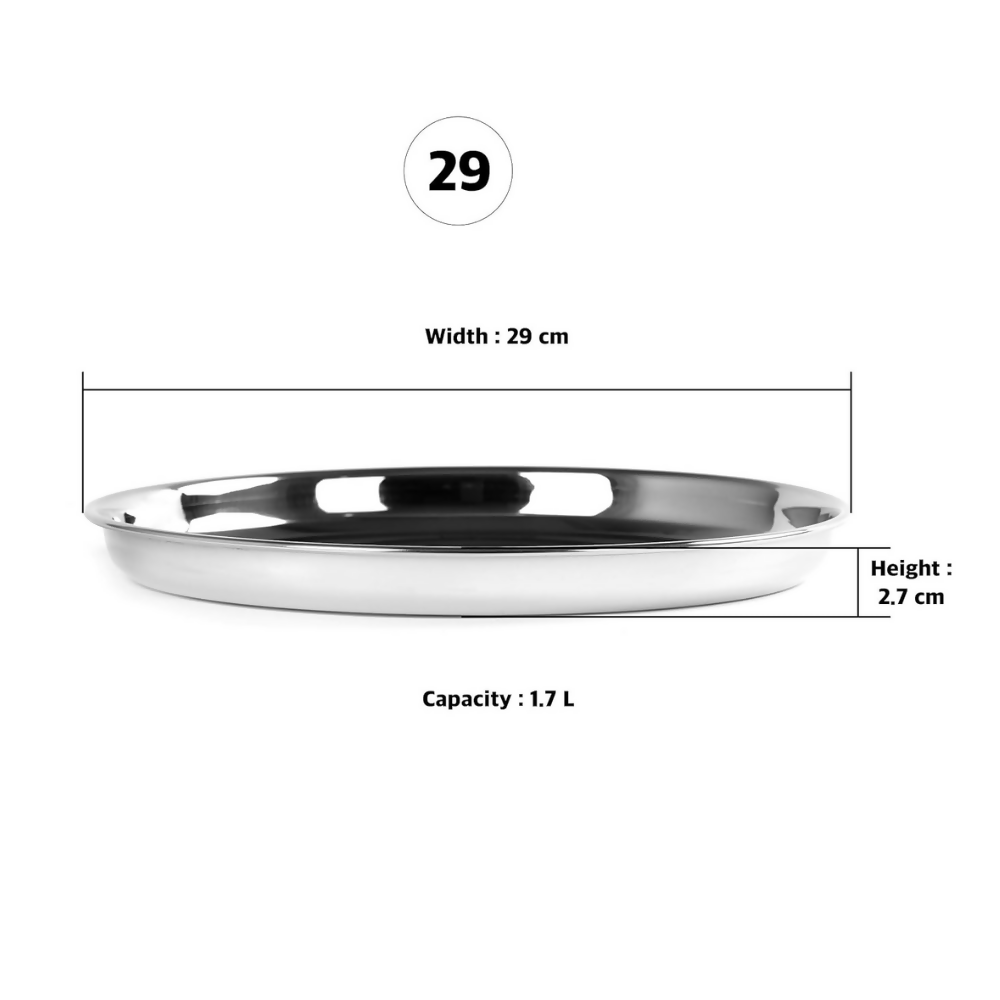 Sumeet Stainless Steel Dinner Plates - Dista