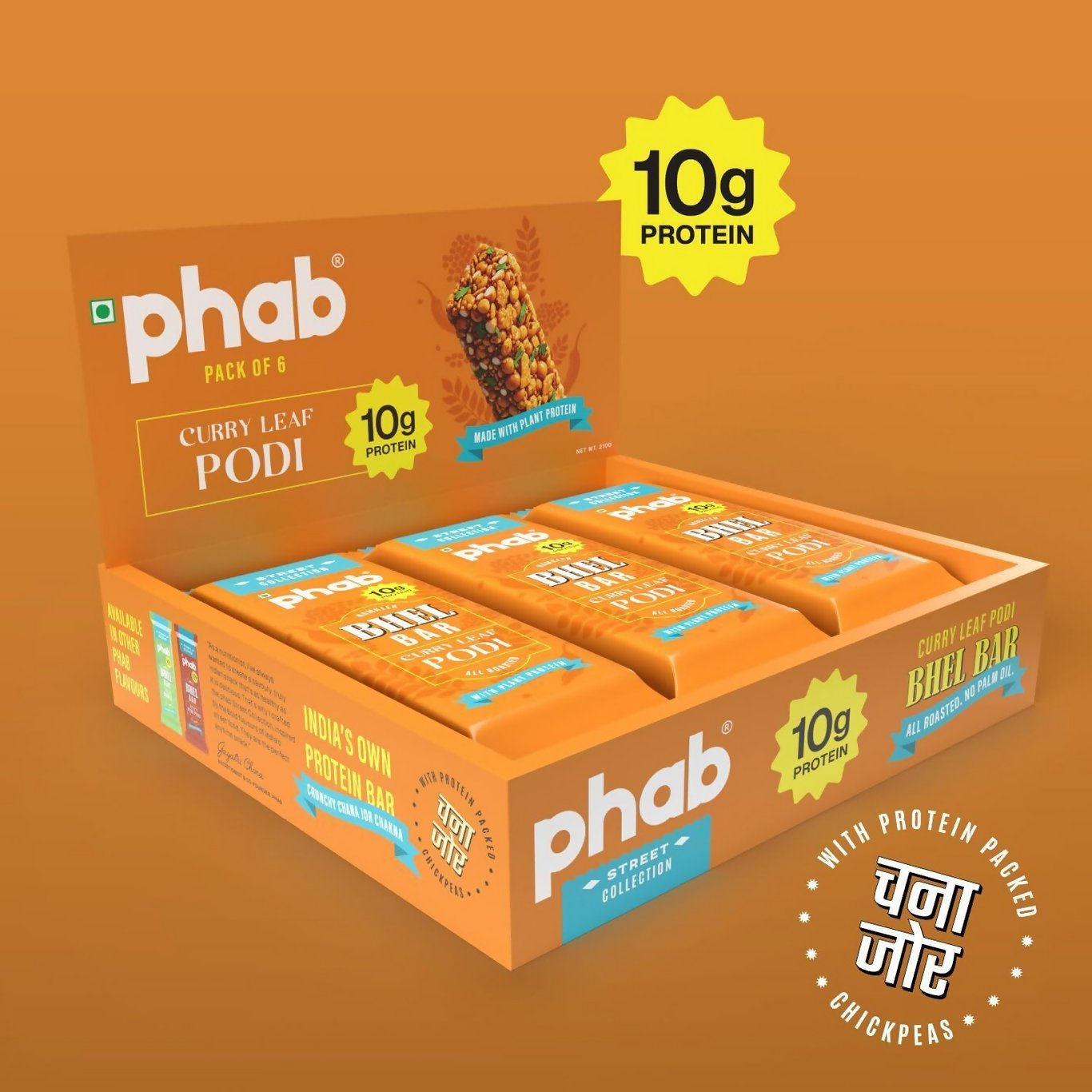 Phab Curry Podi Leaf Protein Bars - Dista