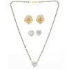 AanyaCentric Gold Plated Mangalsutra with Pendant, 2 Pair Earrings - Distacart