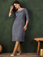 Thumbnail for Sangria Embroidered Straight Kurta - Distacart