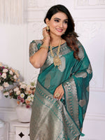 Thumbnail for Aastha Fashion Light Green Soft Organza Silk Weaving Saree - Distacart