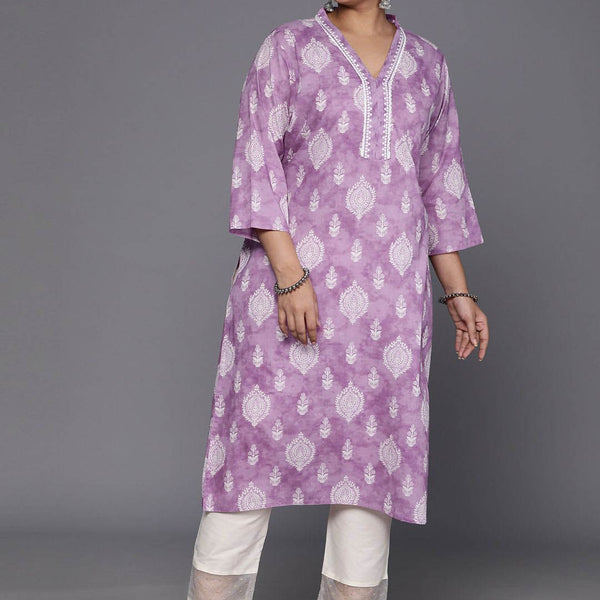 Sztori Ethnic Motifs Printed Regular Cotton Straight Kurta - Distacart