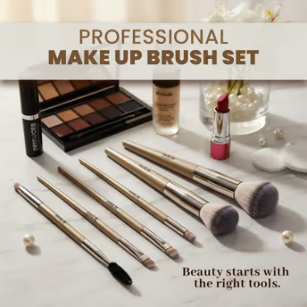 Bronson Professional 6Pc Face & Eye Brush Easy Blending - Dista