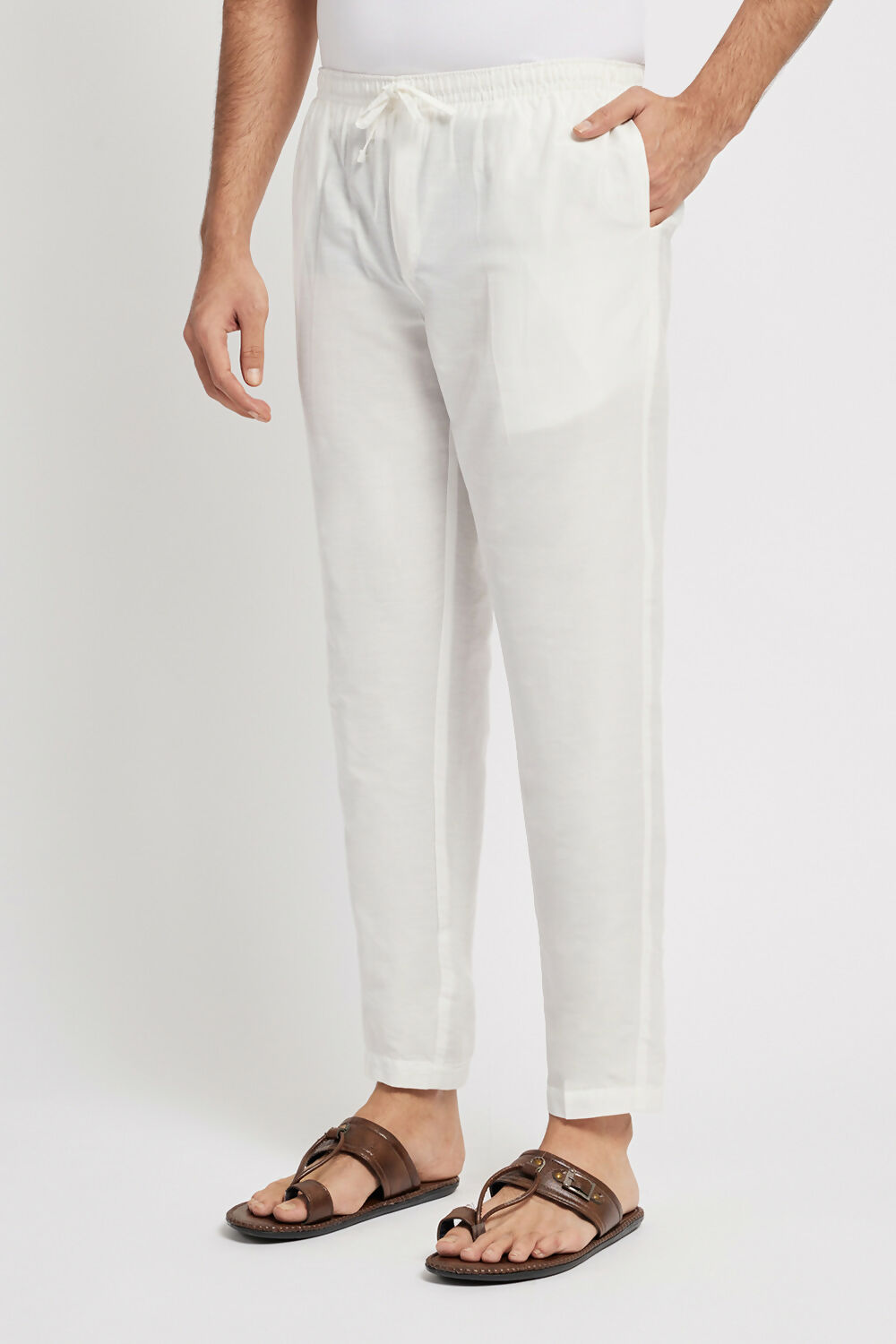 Ethnic India White solid Pant for Men - Distacart