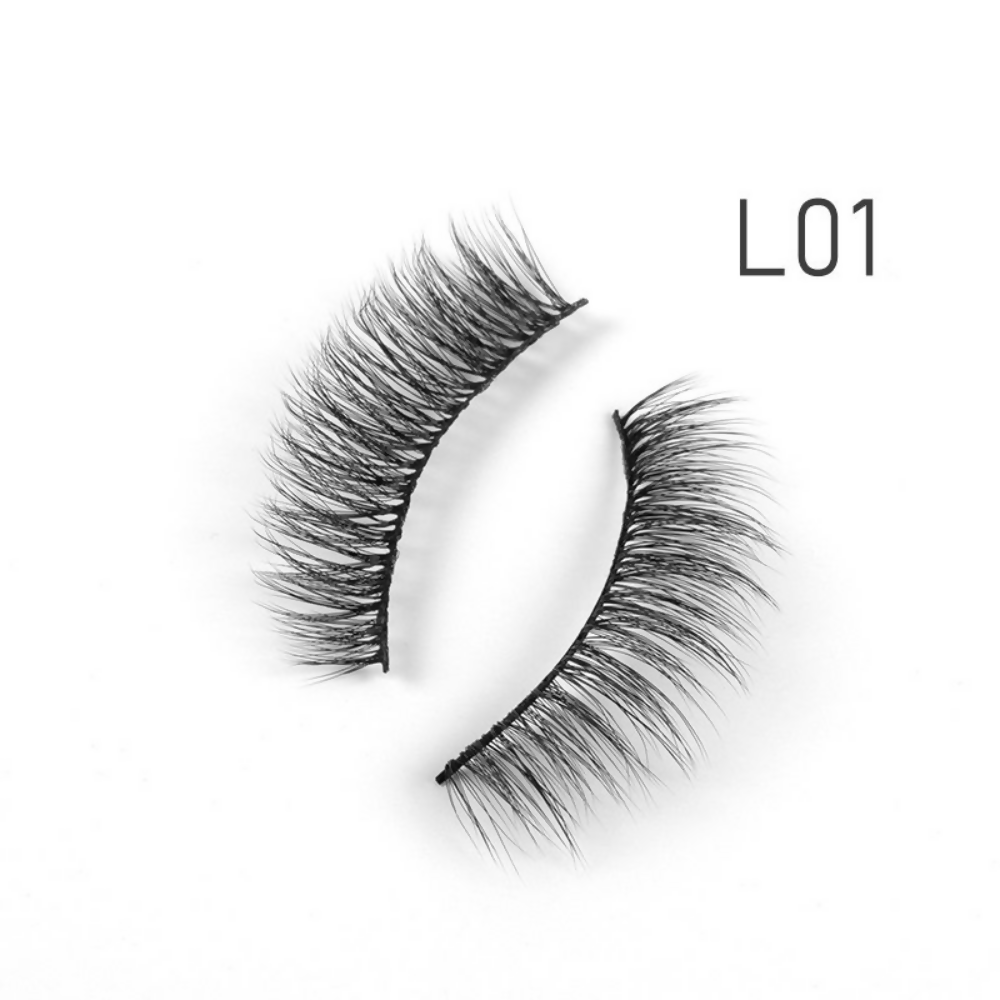 Bronson Professional Eyelash Set 3d False Long And Natural Eye Makeup - L01 - Dista