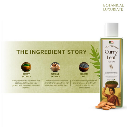 Botanical Luxuriate Cold Pressed Curry Leaf Hair Growth Oil - Dista