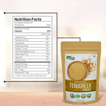 Organic Zing Fenugreek Powder - Distacart