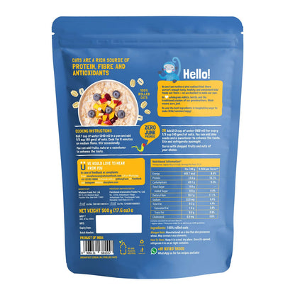 Slurrp Farm Rolled Oats (Jumbo Rolled) No Added Sugar - Distacart